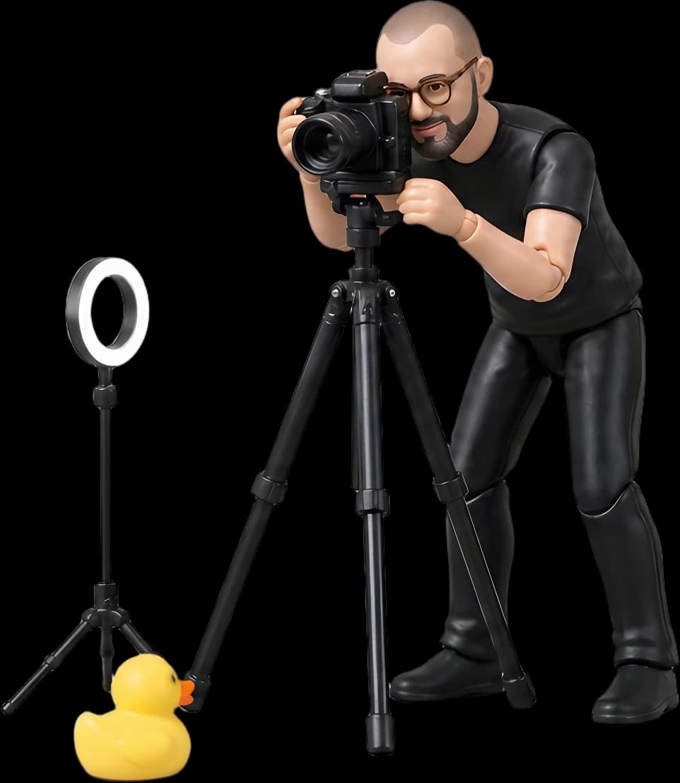 The figure filming a video